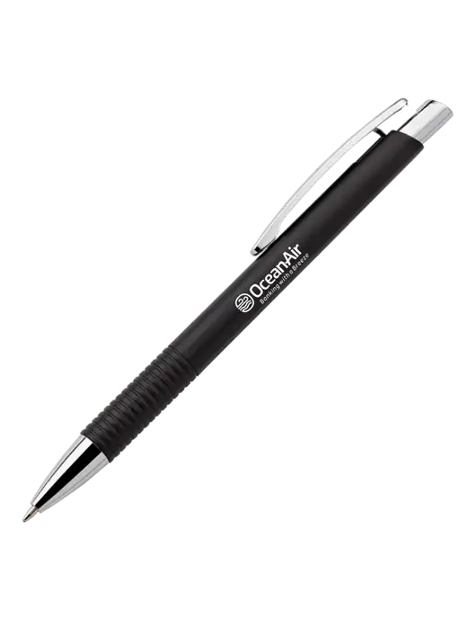 Malay Black Ballpoint Pen - Blue Ink w/OceanAir Logo