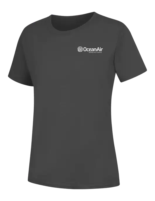 Womens Charcoal Core Blend Tee w/OceanAir Logo