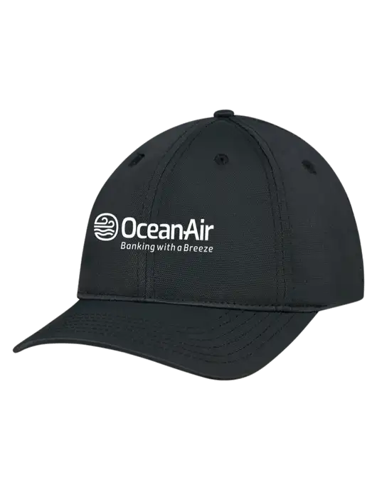 Black Nylon Twill Performance Cap w/OceanAir Logo