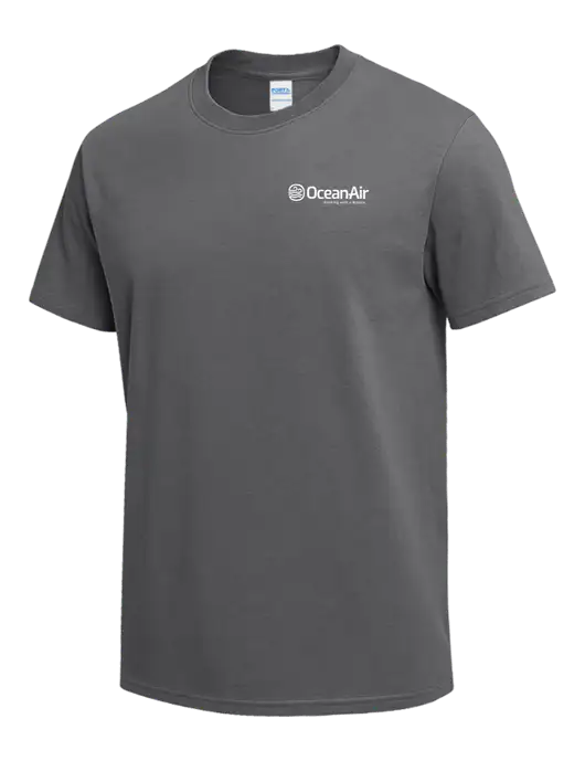 Medium Grey Heavyweight 6.1 oz T-Shirt w/OceanAir Logo