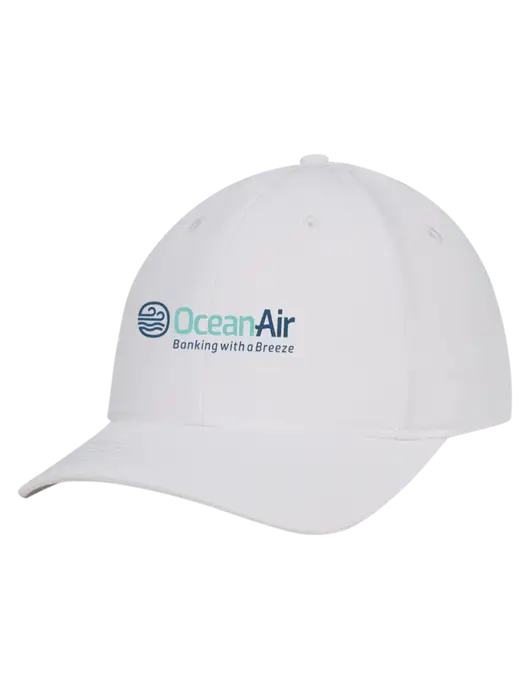 White Nylon Twill Performance Cap w/OceanAir Logo