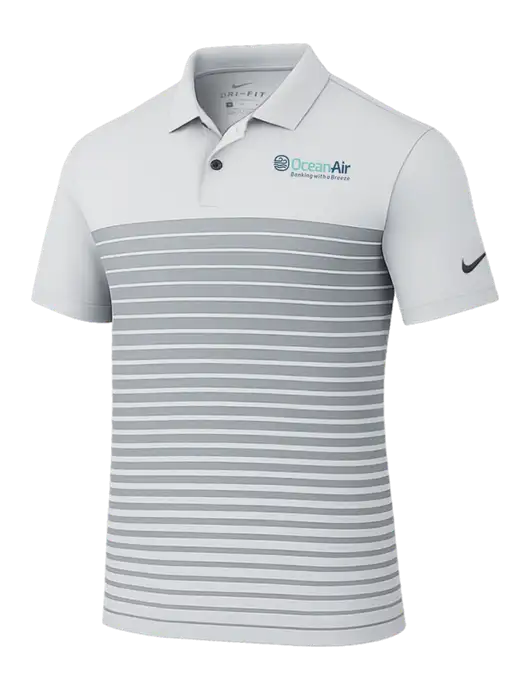 Nike Light Grey Dri-FIT Vapor Block Polo w/OceanAir Logo