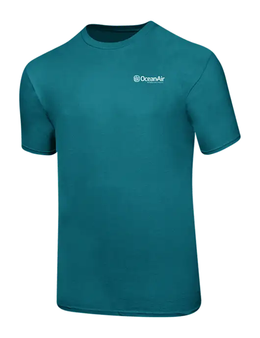 Ring Spun Teal 4.5 oz T-Shirt w/OceanAir Logo