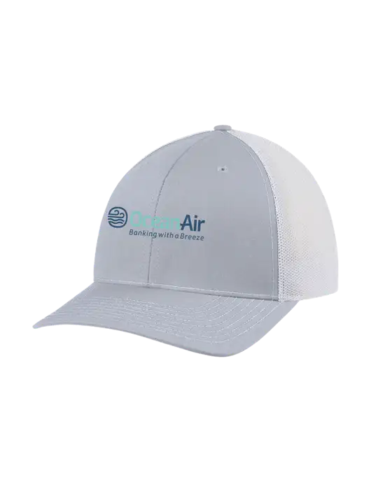 Richardson Adjustable Snapback Original 112 Trucker Cap Light Heather Grey w/White Mesh w/OceanAir Logo