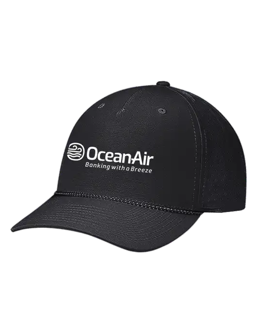 Richardson Laser Perf Performance Black/Black-Grey Rope Cap w/OceanAir Logo