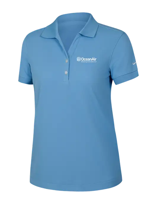 Nike Womens Dri-FIT Classic Light Blue Polo w/OceanAir Logo