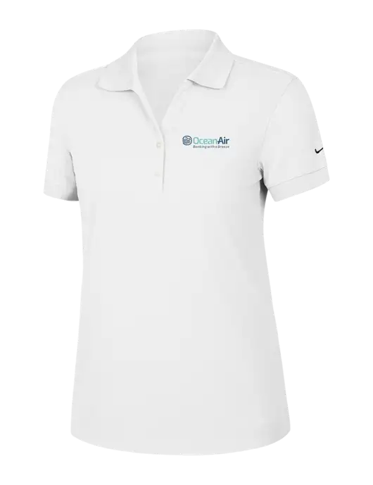 Nike Womens Dri-FIT Classic White Polo w/OceanAir Logo