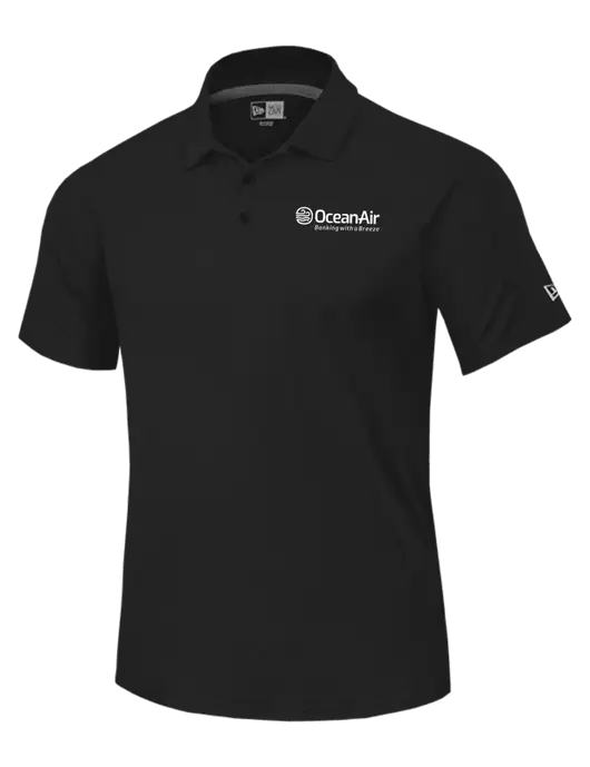 New Era Black Power Polo w/OceanAir Logo
