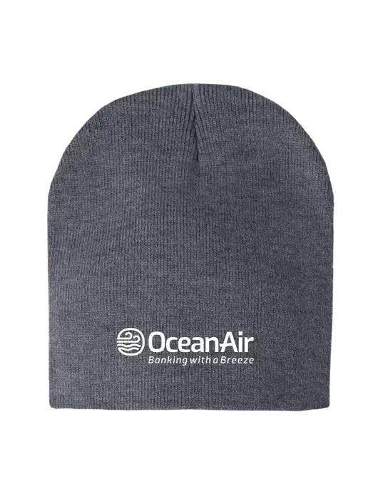 Dark Grey Heather Element Knit Beanie w/OceanAir Logo