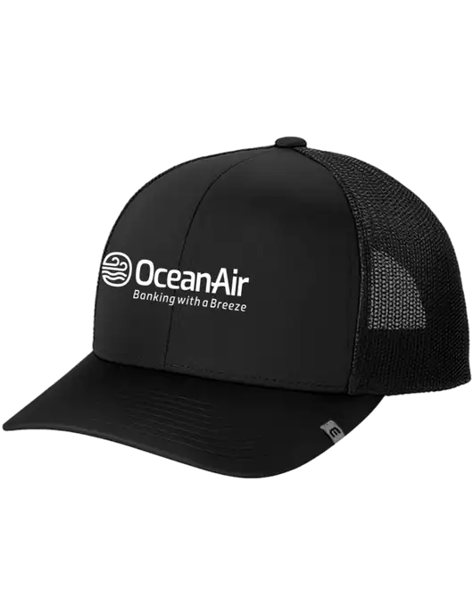 TravisMathew Black Cruz Trucker Cap w/OceanAir Logo