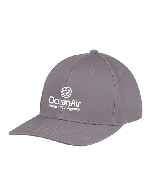 Premium Modern Structured Twill Charcoal Snapback Cap w/Insurance Logo
