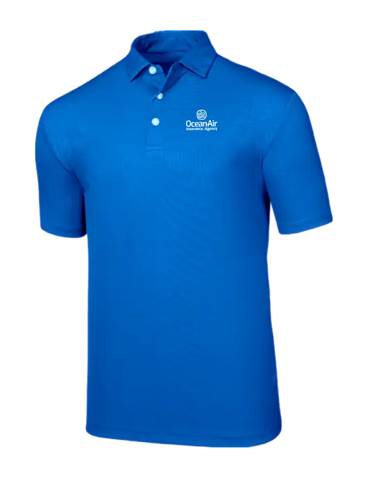 Callaway Birdseye Dark Carolina Blue Polo w/Insurance Logo
