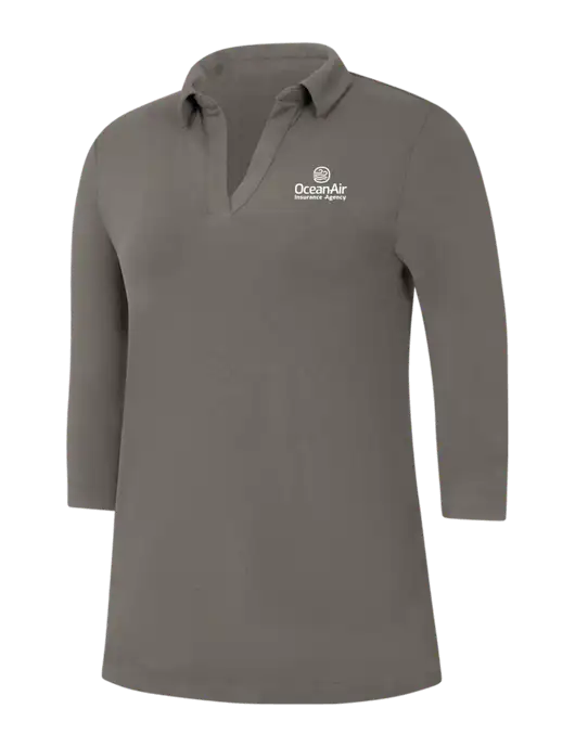 Womens Dark Grey Luxe Knit Tunic w/Insurance Logo