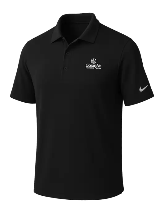 NIKE Black Dri-Fit Micro Pique Polo w/Insurance Logo