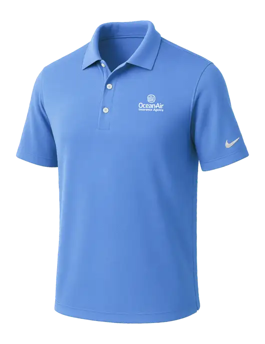 NIKE Carolina Blue Dri-Fit Micro Pique Polo w/Insurance Logo
