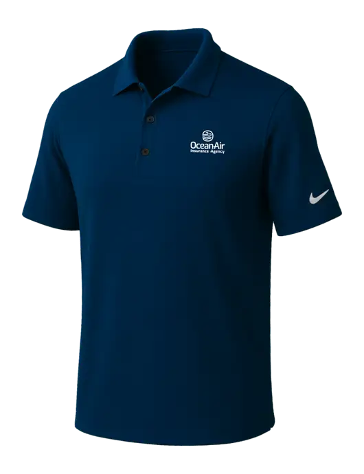 NIKE Navy Dri-Fit Micro Pique Polo w/Insurance Logo