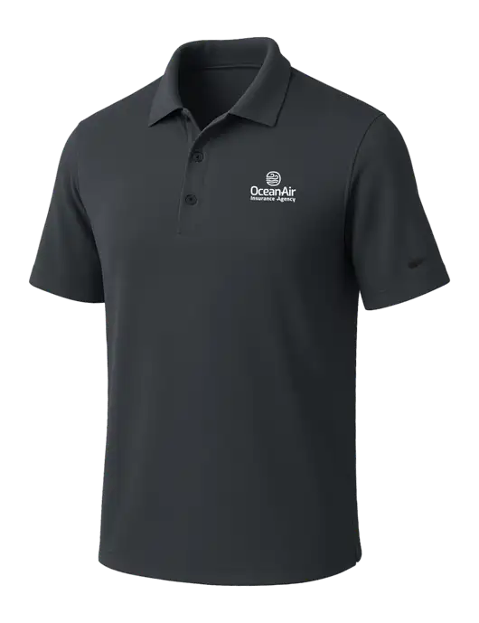 NIKE Dark Grey Dri-Fit Micro Pique Polo w/Insurance Logo