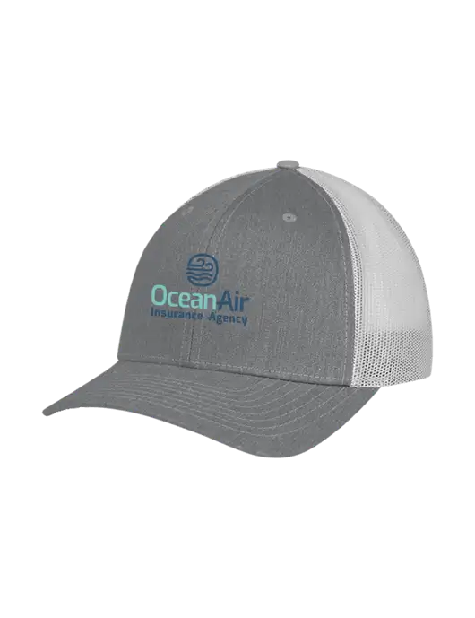 Richardson Adjustable Snapback Original 112 Trucker Cap Heather Grey w/Light Grey Mesh w/Insurance Logo